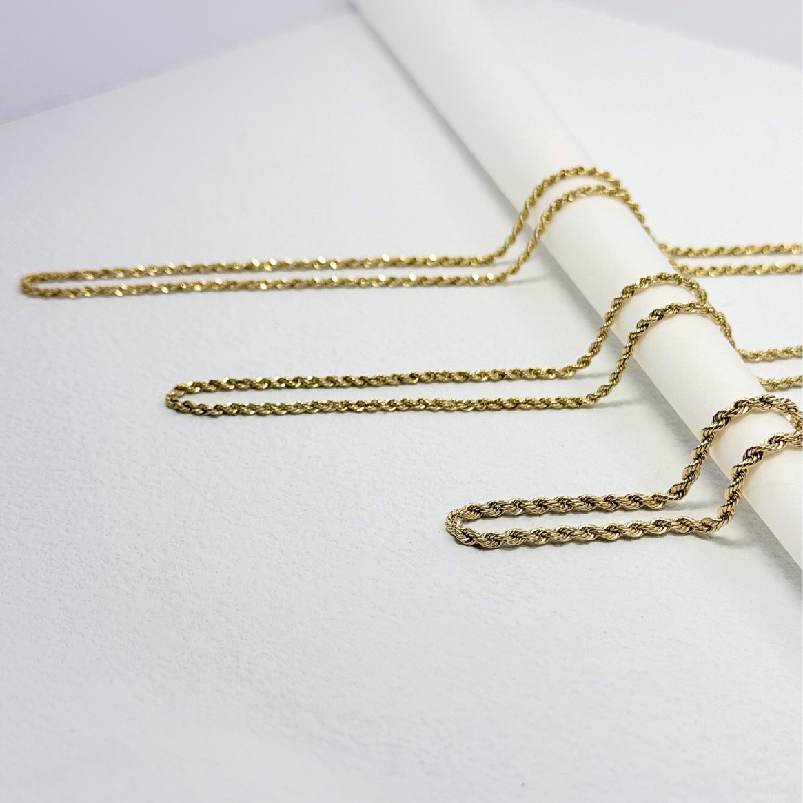 Vintage Rope style Gold Chains