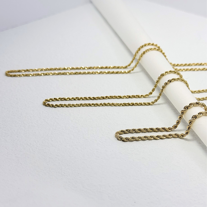 Vintage Rope style Gold Chains