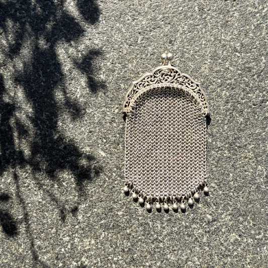 Antique French Silver Mesh Coin Purse
