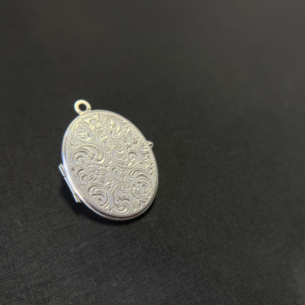 Vintage Silver Hand Engraving Locket - Radiant Melody
