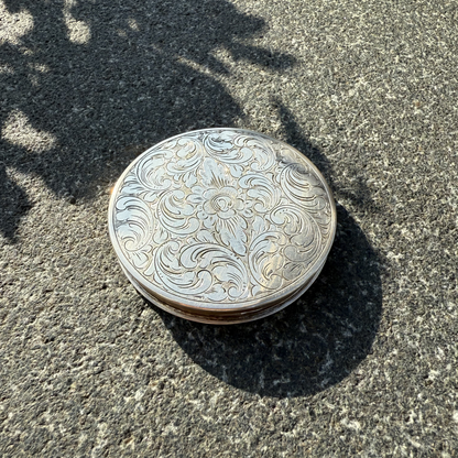 Antique Art Nouveau Silver Powder Compact
