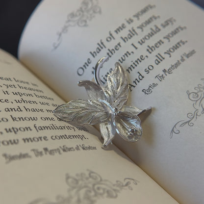 Vintage Silver Filigree Brooch - Orchid Butterfly
